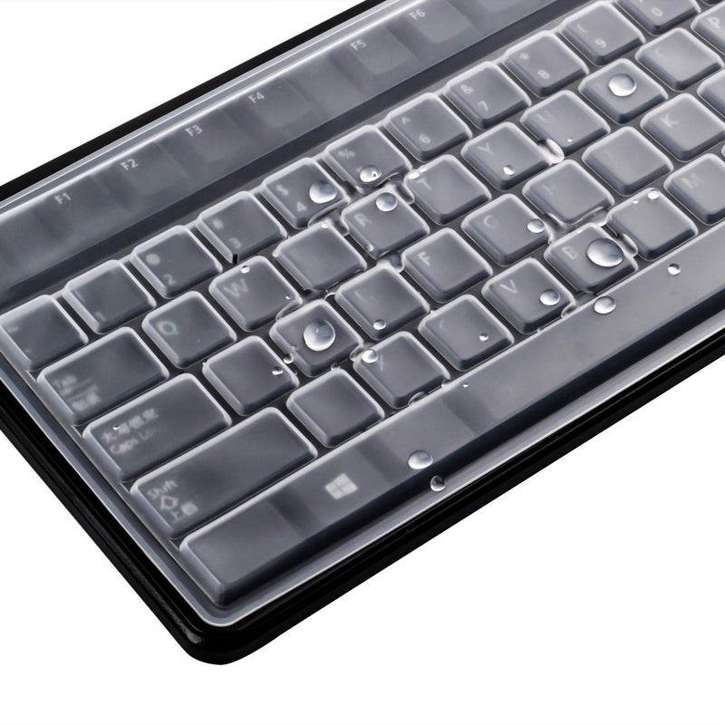 BronaGrand 2 Pack Clear Desktop Computer Keyboard Protection Skin Protector Cover for PC 104/107 Keys Standard Keyboard - Image 3